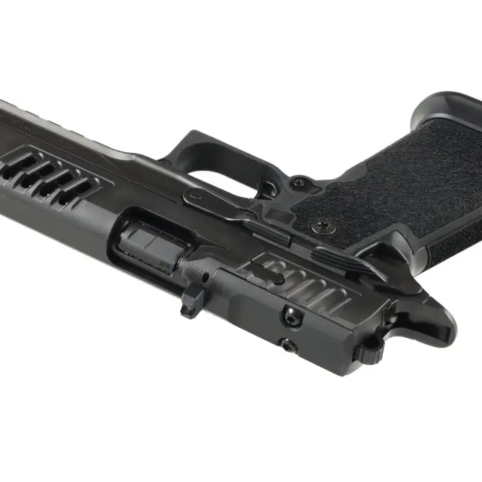 Staccato HD P4 compact 9mm pistol with tactical design, duty-ready handgun featuring optic-ready slide and ergonomic grip for professional and defensive use